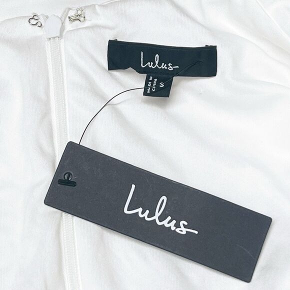 Lulus Enticing Endeavors White Jumpsuit Size S NWT - Picture 7 of 8